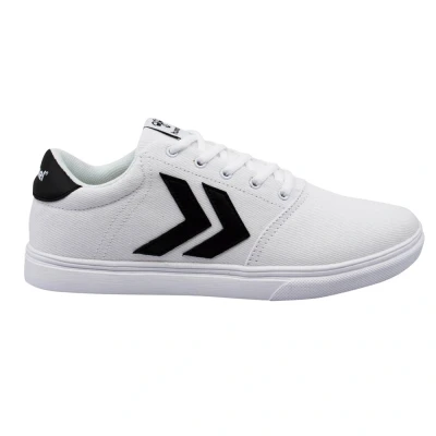 Image of Hummel Essen Mens White Trainers Textile Size UK 3.5