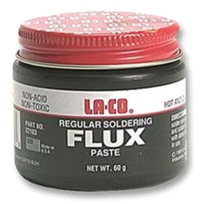 Image of SOLDERING FLUXREGULAR 60G Chemicals Flux FLUX, REGULAR, 60g, Dispensing Method: Tub, Weight: Colour: Clear