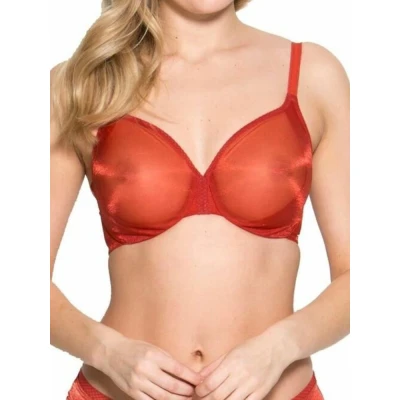 Image of Gossard Women&#039;s Glossies Sheer Bra Molded, Cayenne, 32B