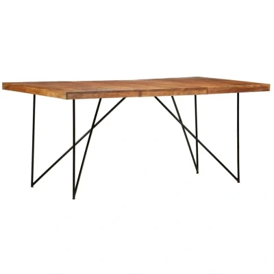 Image of vidaXL Dining Table 180x90x76 cm Solid Acacia Wood