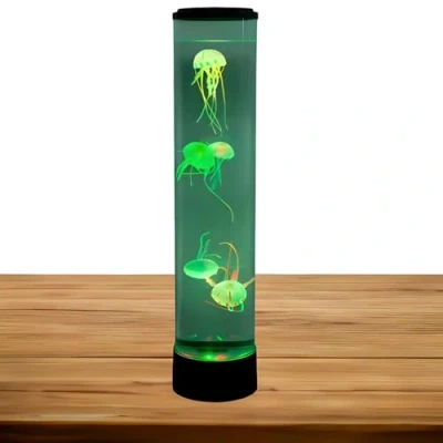 Image of Playlearn Sensory Jellyfish Lamp,Jelly Fish Light Lamp USB Powered Tank for Room Decor,Home Decor Bedroom Accessories Night Kids Boys Girls Men Women