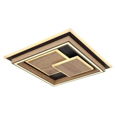 Image of Lagerta Integrated LED Semi Flush Ceiling Light Matt Black 3000K