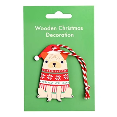 Image of Pug Christmas Decoration