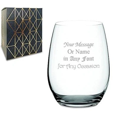 Image of Personalised Engraved Saine Cocktail Tumbler, Gift Boxed, Personalise with Any Message