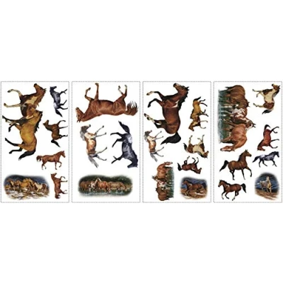 Image of RoomMates Repositionable Childrens Wall Stickers Wild Horse