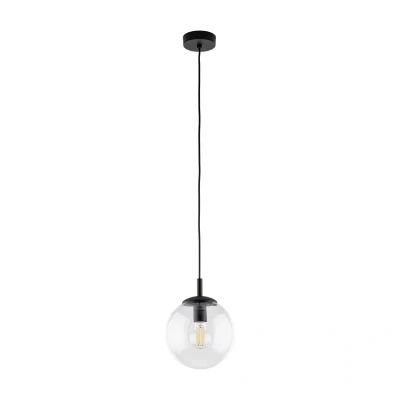 Image of Esme 30cm Globe Pendant Ceiling Light Black 1xE27