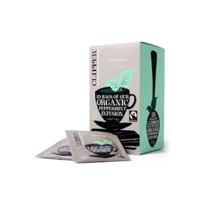 Image of Clipper Organic Peppermint 25 Teabags (Pack of 6, Total 150 Teabags)