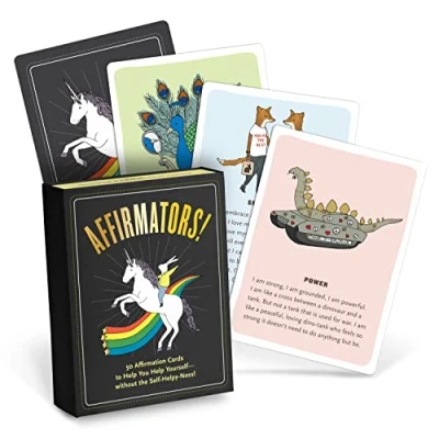 Image of Knock Affirmators! Original: 50 Affirmation Cards Deck Affirmators Original to Help You Yourself without The Self Helpy Ness (50 Cards),3.75 x 5 inches