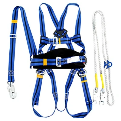 Image of SwaYve Safety Harness with Lanyard, 5 Point Fall Arrest Harness, Construction Scaffold Work Protection
