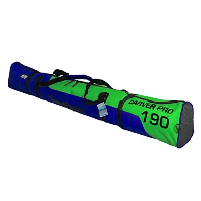 Image of BRUBAKER &#039;Carver Pro 2.0&#039; Padded Ski Bag Yellowgreen Blue 190 cm / 74 3/4&quot;