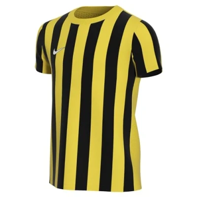 Image of NIKE CW3819 719 Dri FIT Division 4 T Shirt Unisex Tour Yellow/Black/White Size XL