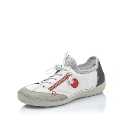 Image of Rieker Women Lace Up Shoes 52563, Ladies Comfort Shoes,Comfort Low Shoe,Laces,Comfortable,White (Weiss Kombi / 40),40 EU 6.5 UK