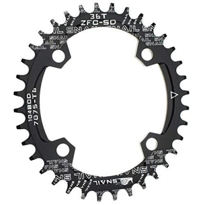 Image of CYSKY 36T Oval Narrow Wide Chainring 104BCD Bike Speed for Most Bicycle Road Mountain BMX MTB (36T)