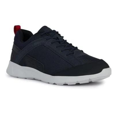 Image of Geox Men&#039;s U Sanzio C Sneaker, Navy Black, 8 UK
