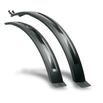 Image of SKS GERMANY HIGHTREK set Mudguard with universal mounting (bicycle accessories made of impact resistant high performance plastic, quick and tool free mounting, sporty look)