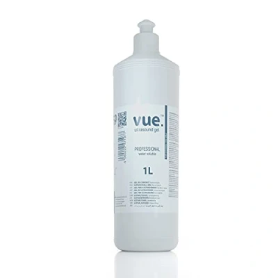 Image of Vue Ultrasound Gel 250ml / 1L 5L Bottle of Clear Conductive High Viscosity Transmission for and Doppler Machines Monitors (1L Pack 1)