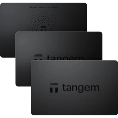 Image of TANGEM Wallet Pack of 3 Secure Crypto Trusted Cold Storage for Bitcoin, Ethereum, NFT&#039;s &amp; More Coins 100% Offline Hardware