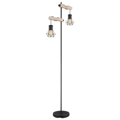 Image of Priska Multi Arm Floor Lamp Matt Black 2x E27