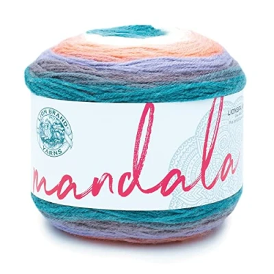Image of Lion Brand Yarn Mandala Yarn, Multicolor for Crocheting and Knitting, Craft 1 Pack, Pegasus