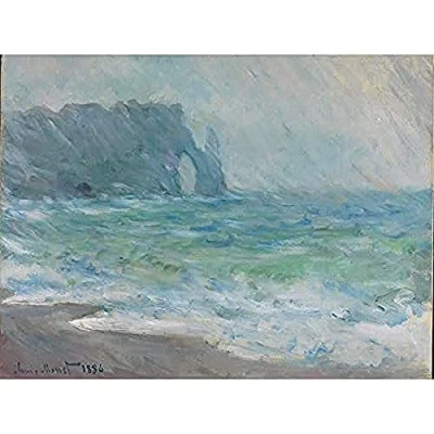 Image of Claude Monet Regnvaer Etretat Unframed Wall Art Print Poster Home Decor Premium