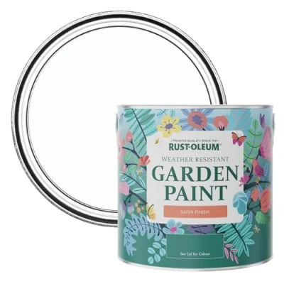 Image of Rust Oleum White Mould Resistant Garden Paint In Satin Finish Chalk 2.5L