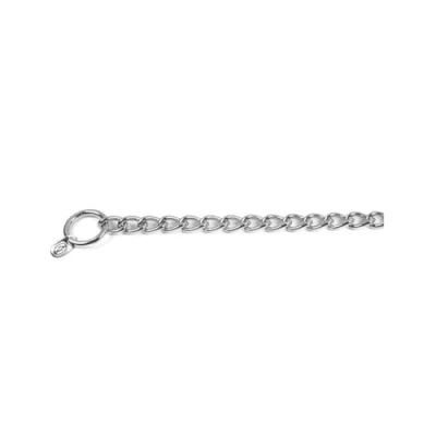 Image of Record Dog Collar with Choke Chain Short Shape Mesh Material Chrome Steel Length 65 cm Ideal for Large Dogs Perfect Lively