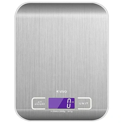 Image of Digital LCD Electronic Kitchen Household Weighing Food Cooking Scales 5KG Steel