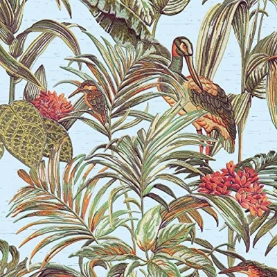 Image of DE120014 Bird of Paradise Aqua 10M X 0.53M Embellish 2023