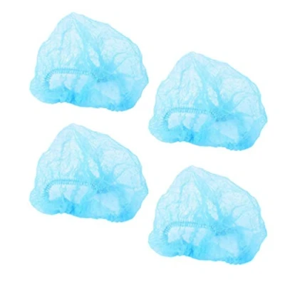 Image of Exceart 40pcs Disposable Surgical Hat Non Woven Scrub Cap Hair Head Cover Net Doctor Nurse for Women Men Medical Service Makeup (Blue) Nets Catering
