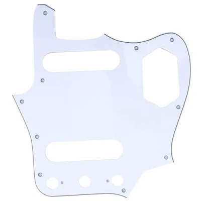 Image of Musiclily Pro 10 Hole Guitar Pickguard for MIJ Fender Japan Jaguar, 3Ply White