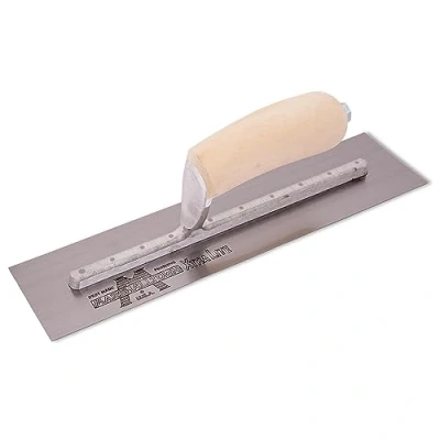 Image of Marshalltown Mxs7 Plasterers Finishing Trowel,Silver,12 x 5in