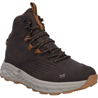Image of Hi Tec Men&#039;s Fuse Trek Mid Hiking Boots, Steel/Charcoal/Bright Marigold, 11 UK