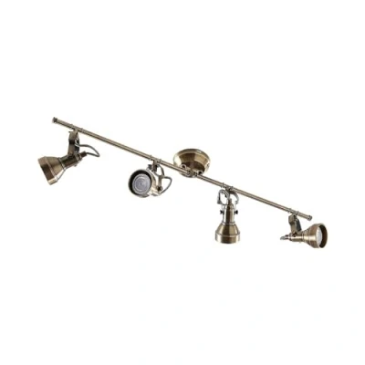 Image of Lindby Ceiling Light &#039;Perseas&#039; dimmable (Industrial Design) in Bronze Made of Metal for e.g. Living Room &amp; Dining (4 Sources, GU10) from lamp, lamp