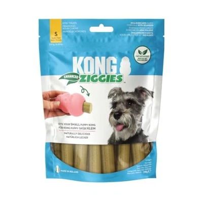 Image of KONG Ziggies Enhanced Chews Puppy Small For Dogs Supports Oral Health &amp; Teething