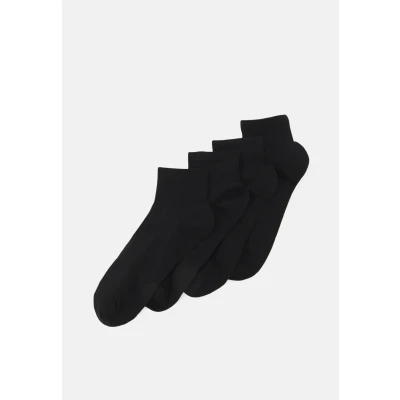 Image of Lindex Basic Ankle 4 PACK Socks, Women&#039;s, Size: 3.5 5, Black