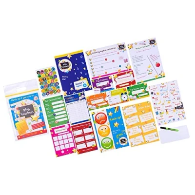 Image of Play Teachers Game, Pretend School Kit, Teacher Set Including Register, Stickers, Reward Charts
