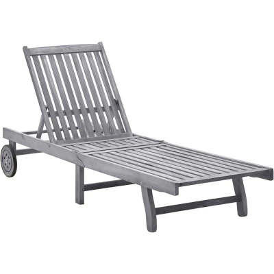 Image of vidaXL Sun Lounger Solid Acacia Wood