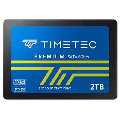 Image of Timetec 2TB SSD 3D NAND QLC SATA III 6Gb/s 2.5 Inch 7mm (0.28&quot;) Read Speed Up to 550 MB/s SLC Cache Performance Boost Internal Solid State Drive for PC Computer Desktop and Laptop (2TB)