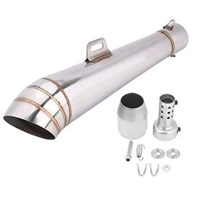 Image of Qiilu Universal Motorcycle Stainless Steel Muffler Tip Exhaust Pipe