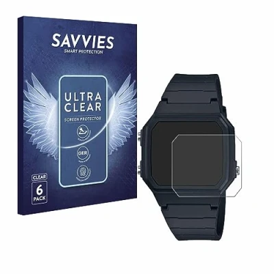 Image of Savvies 6 Pack Screen Protector compatible with Casio W 217H 1AVCF Protection Film Clear