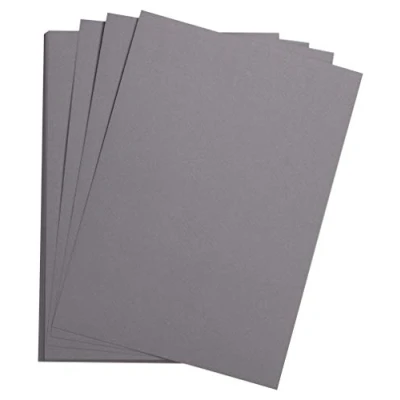 Image of Clairefontaine Ref 90768C Etival Coloured Grained Drawing Paper (Pack of 25 Sheets) A3 (42 x 29.7cm) 160gsm Cellulose Art Dark Grey Acid Free, pH Neutral