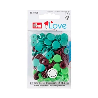 Image of Prym Press Fasteners, Green, Light Brown, One