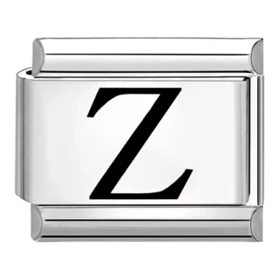 Image of Quiges 9mm Italian Style Charm Link Module Stainless Steel Lazer Alphabet Letter Z for Bracelets