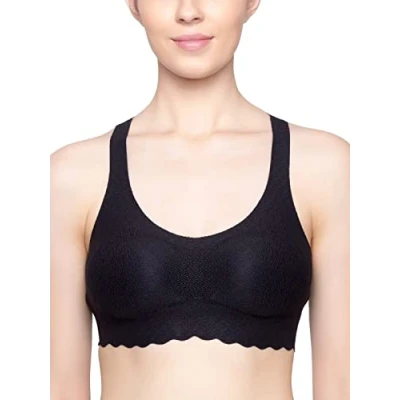 Image of Sloggi Women&#039;s Zero Feel Lace Non Wired Top Black, X Small