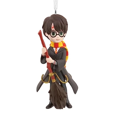 Image of Hallmark Collectable Harry Potter Ornament and Broom Design