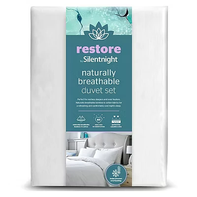 Image of Restore by Silentnight Cooling Bamboo Duvet Cover Set King