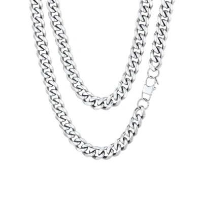 Image of Cuban Silver Chain Mens Link Necklace