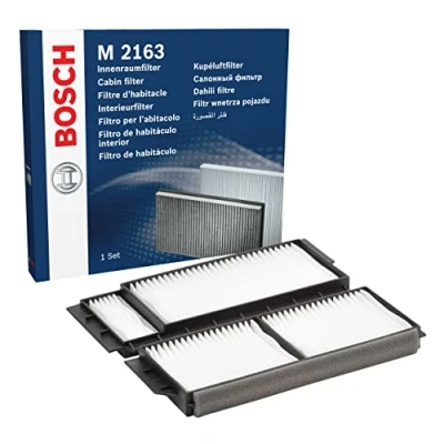 Image of B32L61J6X, BBM461J6X, BP4K61J6X, BP4K61J6X9A, BP4K61J6XA9A Pollen Filter BOSCH 1 987 432 163 Particulate 236mm 98mm 22mm MAZDA: 3 Hatchback, 5