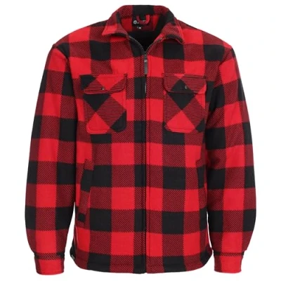Image of FORT Portman Shacket Red Jacket 3XL Microfleece Shirt Padded Work Fleece Lined Shirts Mens