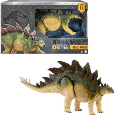 Image of ​Mattel Jurassic World Hammond Collection Action Figure, Lost Park Stegosaurus, Carnivore Large Dinosaur Toy, Posable Wired Tail, JCH08